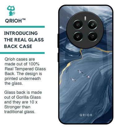 Deep Ocean Marble Glass Case for Realme 12 Plus 5G