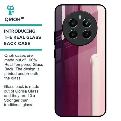 Brush Stroke Art Glass Case for Realme 12 Plus 5G