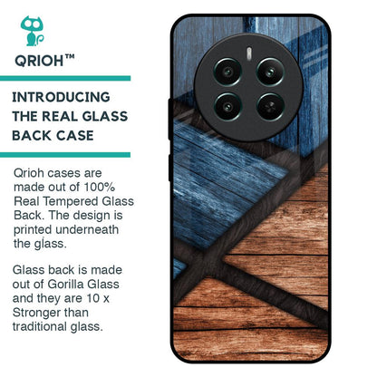 Wooden Tiles Glass Case for Realme 12 Plus 5G