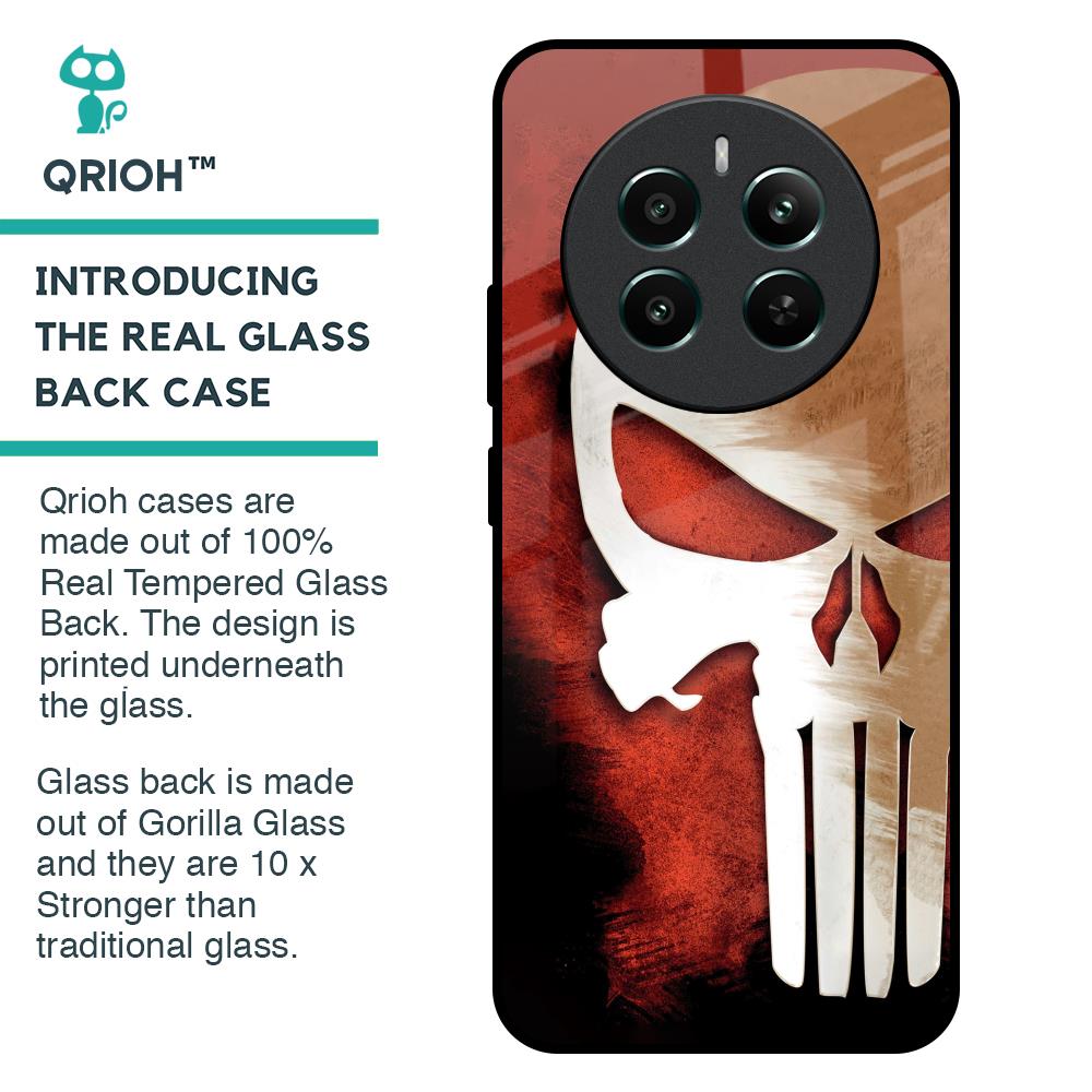 Red Skull Glass Case for Realme 12 Plus 5G