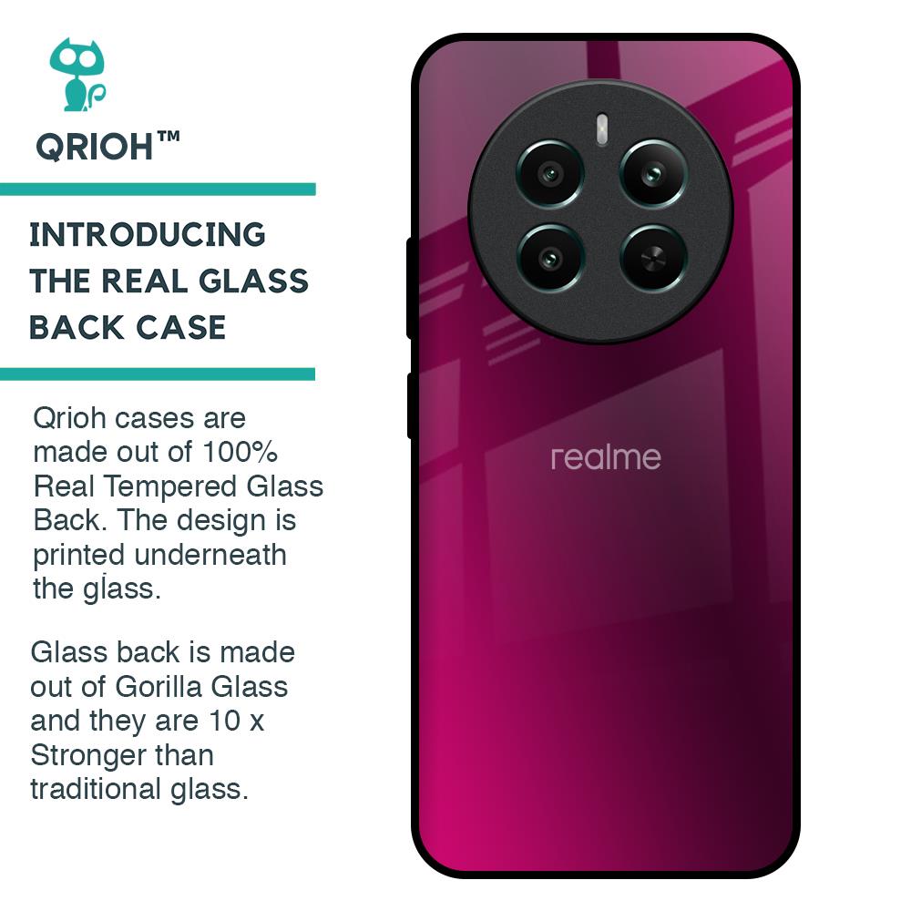 Pink Burst Glass Case for Realme 12 Plus 5G