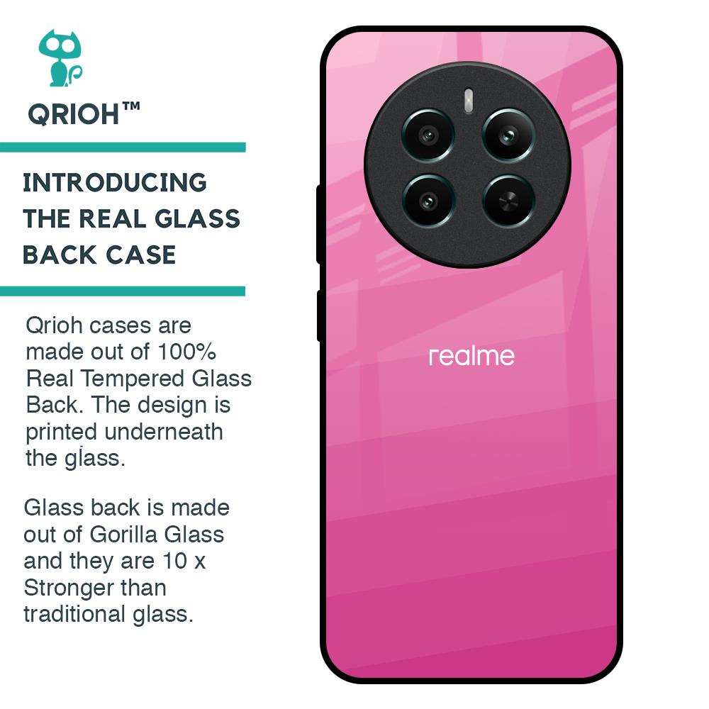 Pink Ribbon Caddy Glass Case for Realme 12 Plus 5G