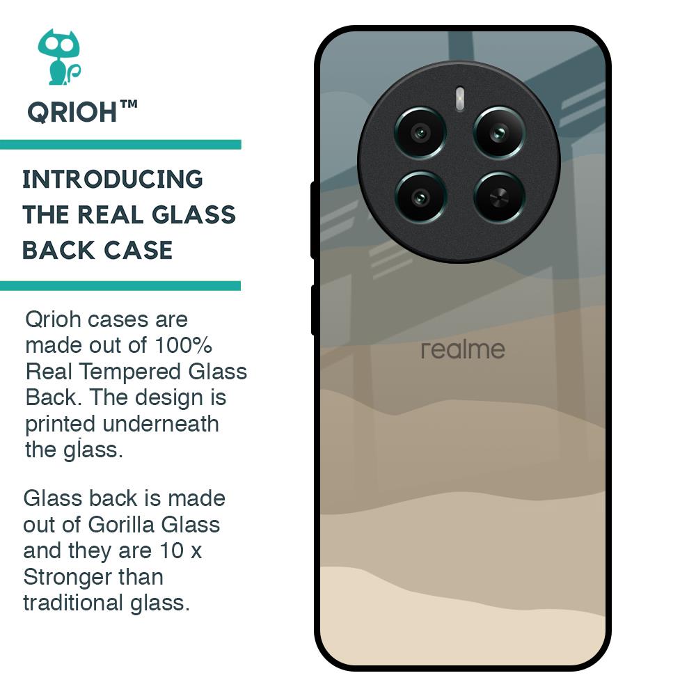 Abstract Mountain Pattern Glass Case for Realme 12 Plus 5G