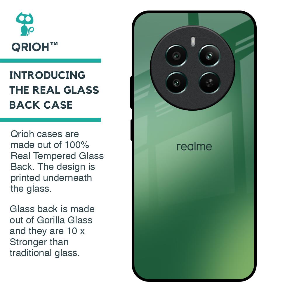 Green Grunge Texture Glass Case for Realme 12 Plus 5G