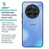 Vibrant Blue Texture Glass Case for Realme 12 Plus 5G