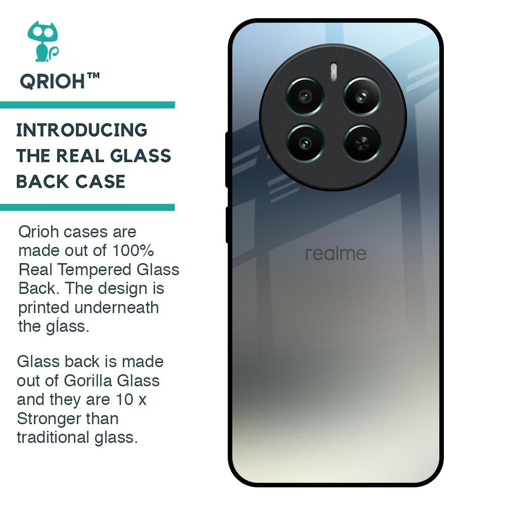 Tricolor Ombre Glass Case for Realme 12 Plus 5G