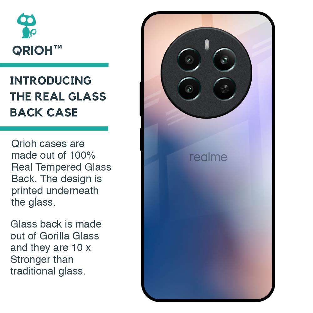 Blue Mauve Gradient Glass Case for Realme 12 Plus 5G