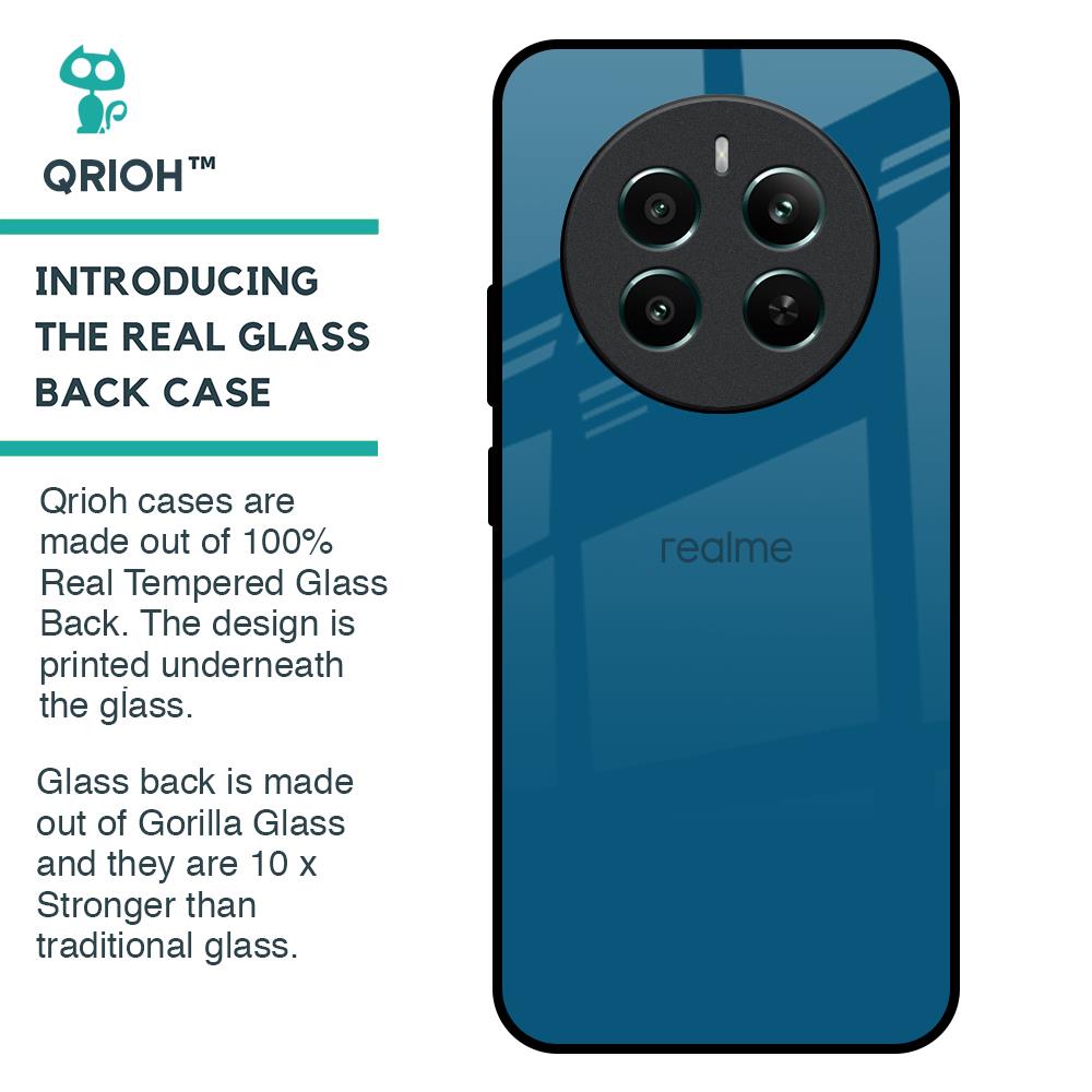 Cobalt Blue Glass Case for Realme 12 Plus 5G