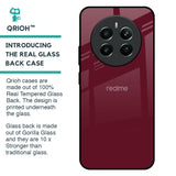 Classic Burgundy Glass Case for Realme 12 Plus 5G