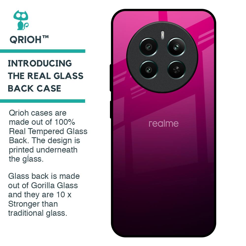 Purple Ombre Pattern Glass Case for Realme 12 Plus 5G