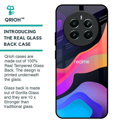 Colorful Fluid Glass Case for Realme 12 Plus 5G