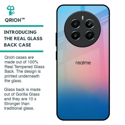 Blue & Pink Ombre Glass case for Realme 12 Plus 5G