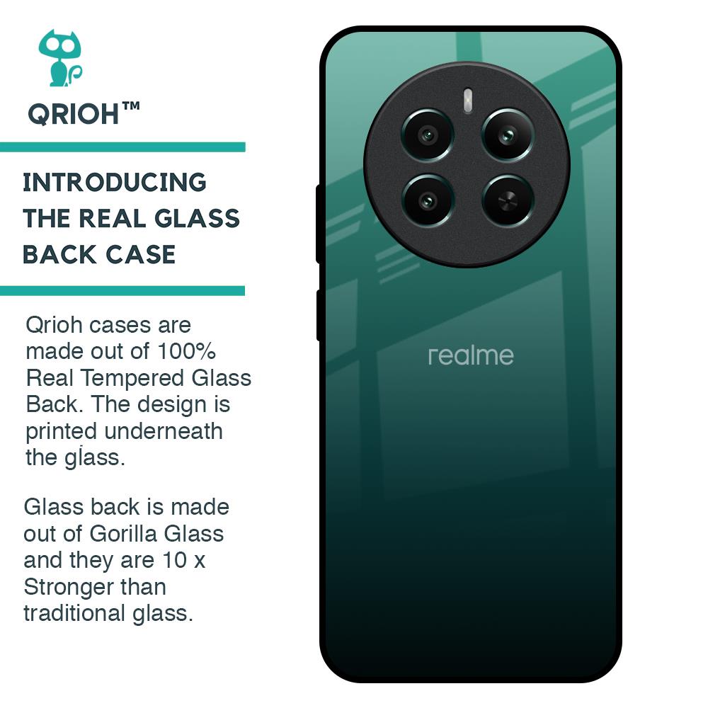 Palm Green Glass Case For Realme 12 Plus 5G