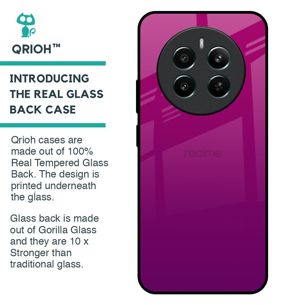 Magenta Gradient Glass Case For Realme 12 Plus 5G