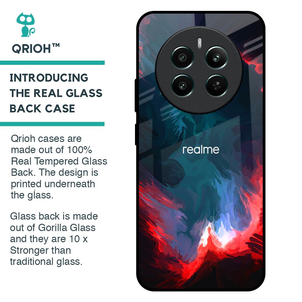 Brush Art Glass Case For Realme 12 Plus 5G