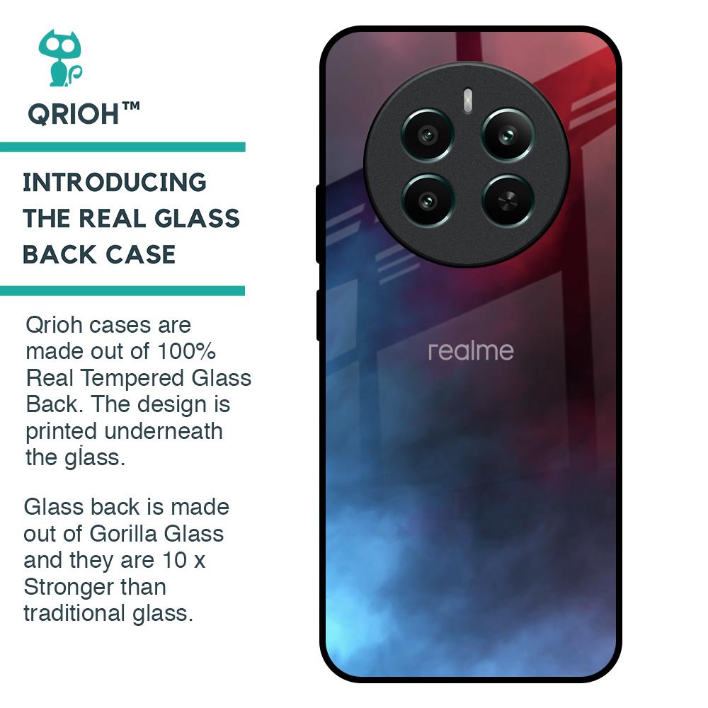 Smokey Watercolor Glass Case for Realme 12 Plus 5G