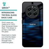Blue Rough Abstract Glass Case for Realme 12 Plus 5G