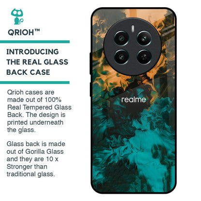 Watercolor Wave Glass Case for Realme 12 Plus 5G