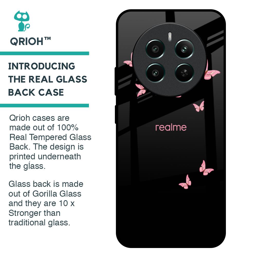 Fly Butterfly Glass Case for Realme 12 Plus 5G