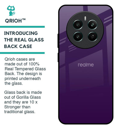 Dark Purple Glass Case for Realme 12 Plus 5G