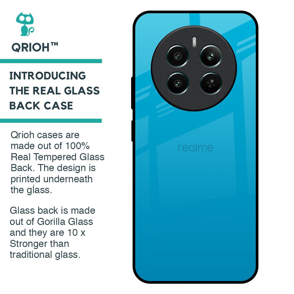 Blue Aqua Glass Case for Realme 12 Plus 5G