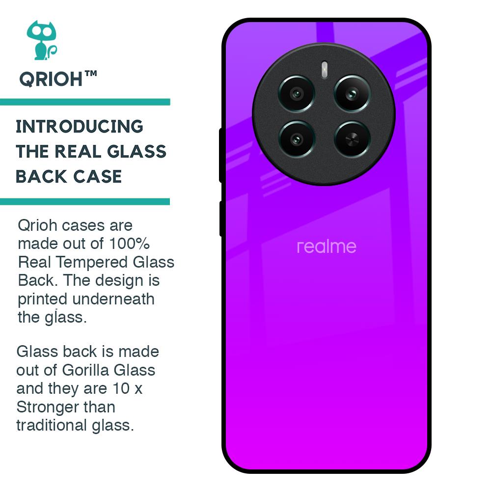 Purple Pink Glass Case for Realme 12 Plus 5G