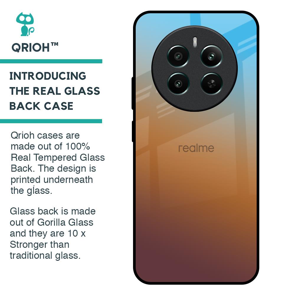 Rich Brown Glass Case for Realme 12 Plus 5G