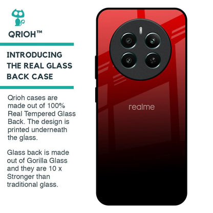 Maroon Faded Glass Case for Realme 12 Plus 5G