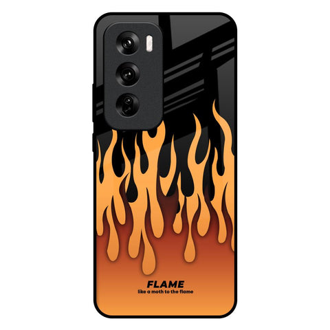 Fire Flame Oppo Reno 12 5G Glass Back Cover Online