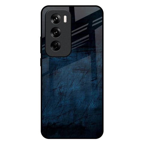 Dark Blue Grunge Oppo Reno 12 5G Glass Back Cover Online