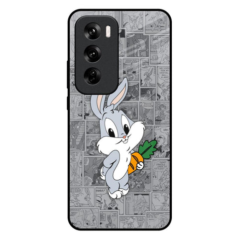 Cute Baby Bunny Oppo Reno 12 5G Glass Back Cover Online