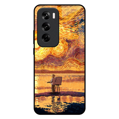Sunset Vincent Oppo Reno 12 5G Glass Back Cover Online