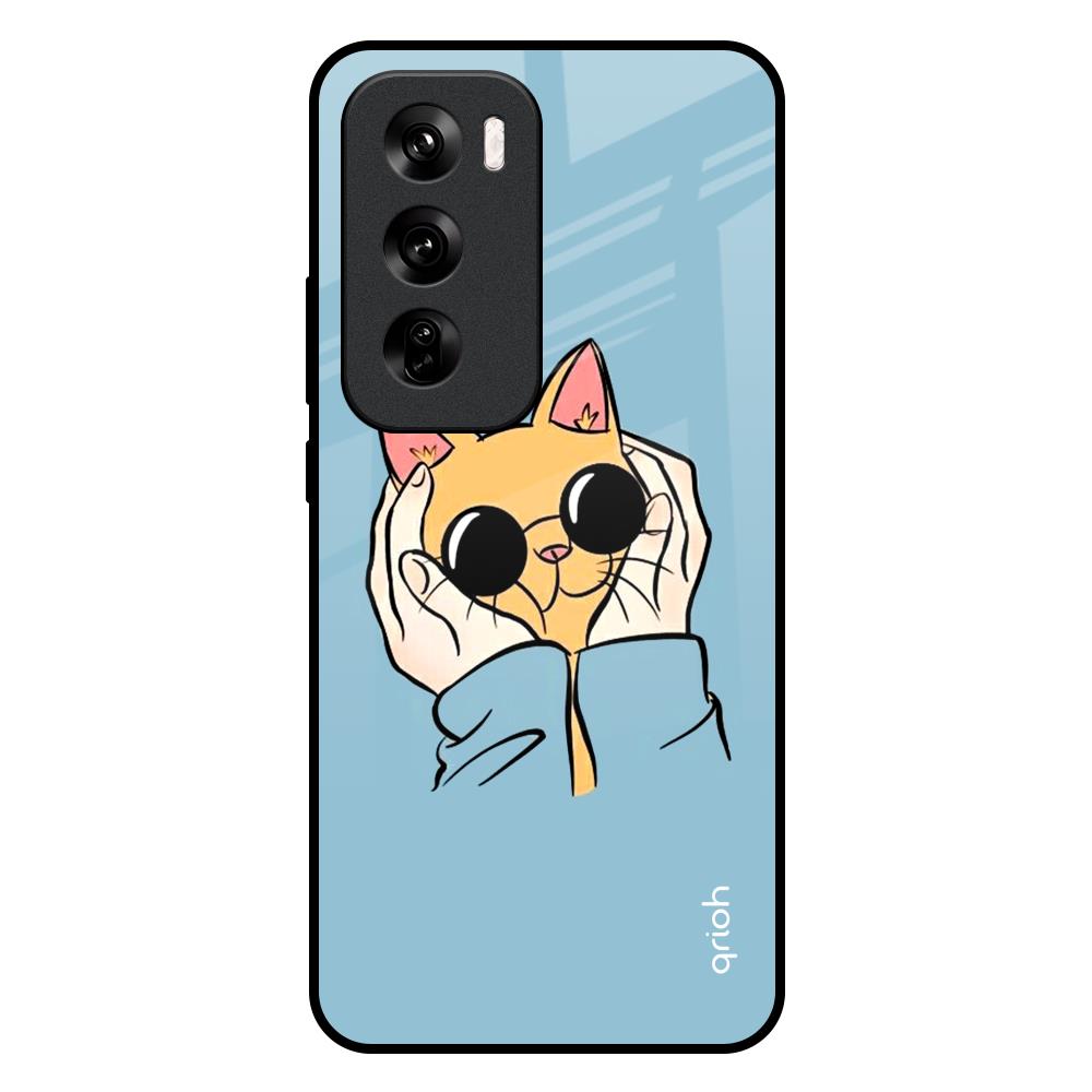 Adorable Cute Kitty Oppo Reno 12 5G Glass Back Cover Online