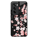 Black Cherry Blossom Oppo Reno 12 5G Glass Back Cover Online