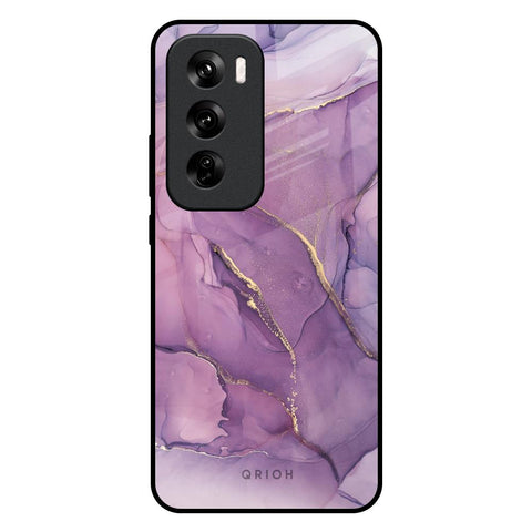 Purple Gold Marble Oppo Reno 12 5G Glass Back Cover Online