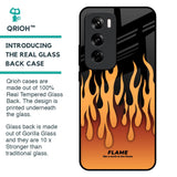 Fire Flame Glass Case for Oppo Reno 12 5G