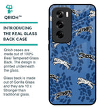 Blue Cheetah Glass Case for Oppo Reno 12 5G