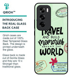 Travel Stamps Glass Case for Oppo Reno 12 5G