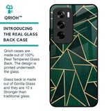 Abstract Green Glass Case For Oppo Reno 12 5G