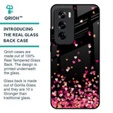 Heart Rain Fall Glass Case For Oppo Reno 12 5G