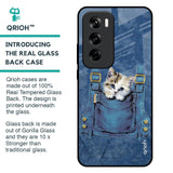 Kitty In Pocket Glass Case For Oppo Reno 12 5G