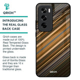 Diagonal Slash Pattern Glass Case for Oppo Reno 12 5G