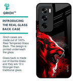 Red Angry Lion Glass Case for Oppo Reno 12 5G