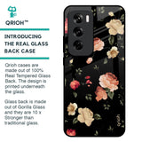 Black Spring Floral Glass Case for Oppo Reno 12 5G