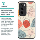 Abstract Faces Glass Case for Oppo Reno 12 5G