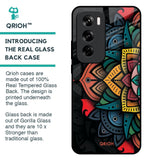 Retro Gorgeous Flower Glass Case for Oppo Reno 12 5G