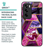 Electroplated Geometric Marble Glass Case for Oppo Reno 12 5G