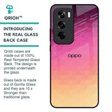 Geometric Pink Diamond Glass Case for Oppo Reno 12 5G