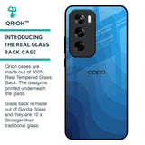 Blue Wave Abstract Glass Case for Oppo Reno 12 5G