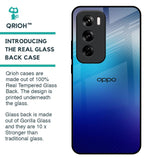 Blue Rhombus Pattern Glass Case for Oppo Reno 12 5G